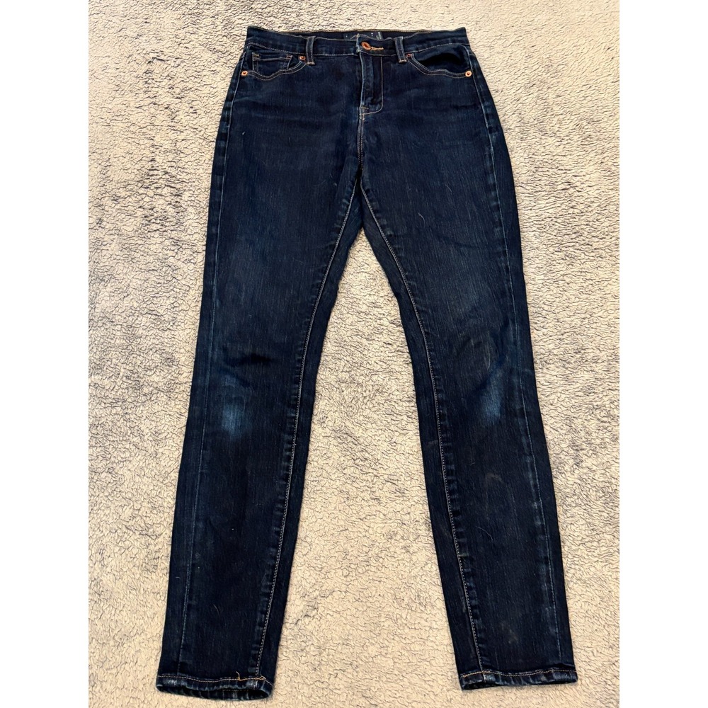 Lucky Brand Jeans Womens 4/27 Olivia High Rise Skinny Dark Wash Blue Stretch